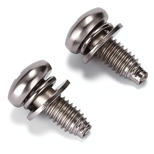 สกรูหัวจม M4x10 เหล็กกล้าคาร์บอนชุบนิกเกิล เกรด 8.8 เกลียวมาตรฐานเมตริก พร้อมแหวนสปริง - Product Image 1