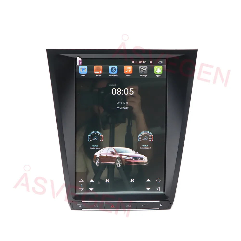 8 + 128 Android 11 Tesla Screen Car Multimedia Stereo Radio Auto Dvd-speler Voor Lexus Gs GS300 GS460 GS450 met Gps Navigatie Bt