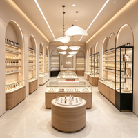 Vitrines LED rotatives multi-styles et détachables, sur mesure pour la vente au détail de cosmétiques, bijoux, montres, boutiques