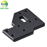 Support de fixation de joint de robot en aluminium usiné avec précision sur 5 axes, anodisé noir, fabrication CNC sur mesure en aluminium