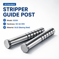 Goupilles de guidage de type stripper pour têtes de découpe, JIS haute précision, de remplacement Misumi, trempées par induction, M5 58HRC SUJ2 SGOH