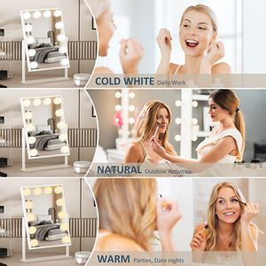 Siêu mỏng cảm biến thông minh LED VANITY MIRROR-Vô hạn mờ, điều khiển cảm ứng, có thể sạc lại-Trang điểm phải có - Product Image 4