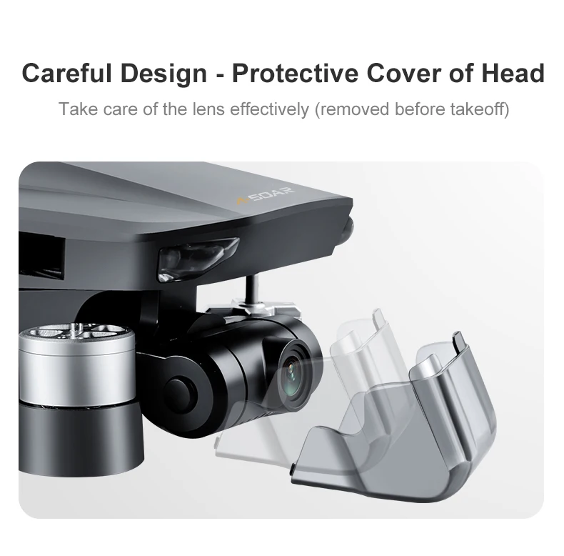 JJRC X19 Drone, Careful Design Protective Cover of Head Take care of the lens effectively (removed