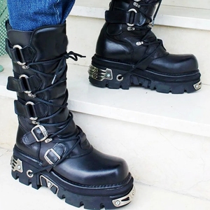 Botas Chelsea de Cuero Estilo Británico para Hombre, Invierno 2023, Botas Vintage de Caballero, Zapatos Unisex para Hombre, Tallas Grandes - Product Image 3