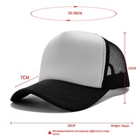 Gorras de Béisbol Unisex de 6 Paneles, Color Sólido, con Malla Transpirable, Esponja, Bordado Impermeable, Fusión sin Costuras, Logotipo Personalizado