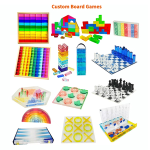 Xfl Tùy Chỉnh Cờ Vua Thiết Lập Lucite Bảng X O Trò Chơi Thiết Lập Acrylic Tic Tac Toe Đối Với Trang Chủ - Product Image 5