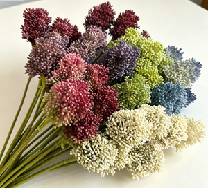 Bouquet d'alliums artificiels réalistes en vogue, fleurs décoratives en soie en forme de pompon pour la décoration de la maison et du bureau, vente en gros - Product Image 2
