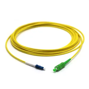 Manufaktur khusus 10 20 meter SC LC SM Mode tunggal 0.9 2.0 3.0mm kabel Patch serat optik