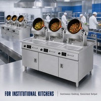 Robot de cuisine pour restaurant chinois, machine à faire sauter automatique à 3 têtes, wok électrique pour nouilles, riz, légumes