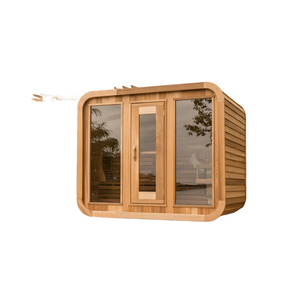 Sauna portátil cuadrada para exteriores para 2 a 6 personas con cedro rojo canadiense - Product Image 1