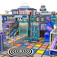 SANXIU Équipement de terrain de jeu intérieur commercial personnalisé Parc d'aventure de labyrinthe doux pour enfants avec grand toboggan pour centres commerciaux