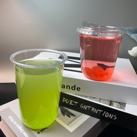 Gobelets en plastique jetables personnalisés avec logo PET en forme de U de 12 oz, 16 oz, 24 oz avec couvercles pour emporter