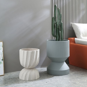 Macetas de Fibra de Arcilla Ligeras de Estilo Europeo, Macetas Redondas Decorativas para Exteriores, para Jardín y Centro Comercial - Product Image 4