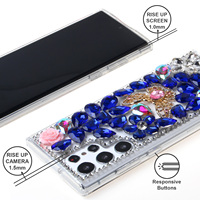 Coques de téléphone KINGSOUL en gros avec support magnétique en diamant TPU+PC+Verre, antichoc, à clipser, scintillantes