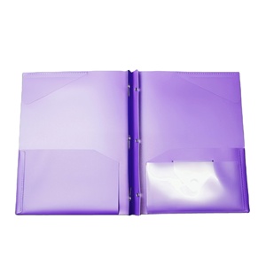 Promozione di Fabbrica UNUS: Cartella di Presentazione Formato A4 Viola con 3 Anelli Metallici, 4 Anelli Impermeabili in PP Plastica, Spessore 0,18mm - Product Image 1