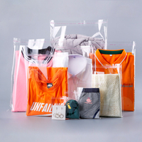 Sacs plastique Opp pour t-shirt et cellophane, présentoir de vêtements, sachets en plastique Transparent avec auto-adhésif, 100 pièces