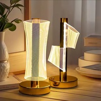 Lampe de table en acrylique LED rechargeable par USB Senya-Pro moderne, 3 CCT, tactile, à intensité variable, veilleuse, lumière d'ambiance romantique, couleurs E26 DC