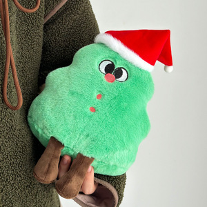 Christmas Cute Blush Scarf Plush <b>Doll</b> Bear Plushies Pendant Ornament Washed Cotton Fabric PP Cotton Lining for Stress Relief - Product Image 2