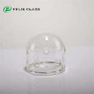 Diffuseur cylindrique en verre borosilicate 3.3 transparent poli, éclairage intérieur industriel fait main, écologique, abat-jour en verre - Product Image 6