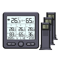 Mini station météo LCD intérieure avec hygromètre de thermomètre d'humidité en plastique à affichage numérique électronique 3 Sens