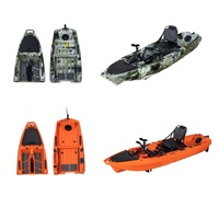 LSF Vente en gros 3 mètres 2 pcs Waterplay Craft Bateau hélice pédale Kayak détachable