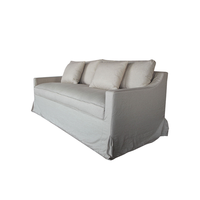 Chaise de canapé de salon de loisirs en bois à trois places avec remplissage en éponge pour meubles confortables