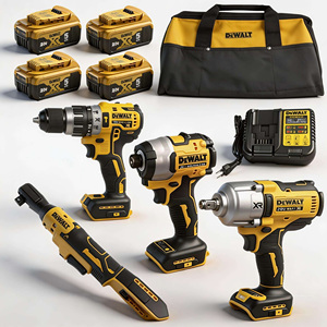 Kit Combinado de Herramientas Eléctricas <span class=keywords><strong>DEWALT</strong></span> de 20V, Compacto y Ligero, con 4 Baterías de 5.0Ah, Fácil Portabilidad y Larga Duración - Product Image 1