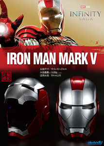 Marvle oyuncaklar adam demir kask radyo <span class=keywords><strong>robot</strong></span> 1/1 COSPLAY noel ve yeni yıl hediye için otomatik açılış ve kapanış ses kontrolü - Product Image 6