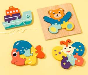 Consapevolezza della forma del veicolo di traffico animale <span class=keywords><strong>Puzzle</strong></span> di legno 3D cartone animato <span class=keywords><strong>Puzzle</strong></span> <span class=keywords><strong>animali</strong></span> in legno - Product Image 4