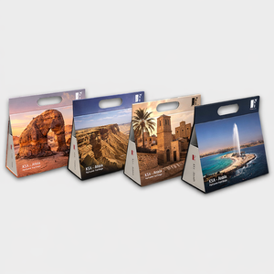 Boîte triangulaire rigide personnalisée avec impression, emballage magnétique pour parfum, crème visage, présentoir, logo OEM - Product Image 1