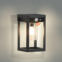 Ampoule LED E27 moderne en aluminium moulé sous pression Détecteur de mouvement Applique murale solaire extérieure pour jardins, cours et parcs