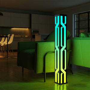 Nordic Modern Building Art Dekorative Raum atmosphäre Licht Fern gesteuerte LED RGB Smart Stand Stehle uchte - Product Image 1