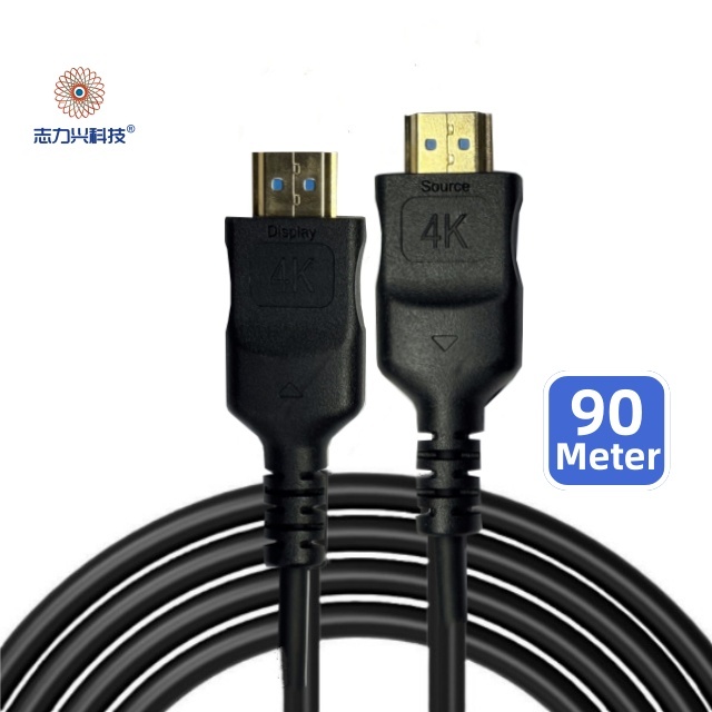 HDMI AOC Active Optical Fiber Cable  4K 60Hz 18Gbps PVC Shell  New Style  90 Meters