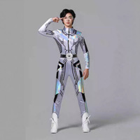 Combinaison unisexe pour enfants, motif circuit, style cyberpunk, pour Halloween, cosplay, costume de film et de télévision, manches longues