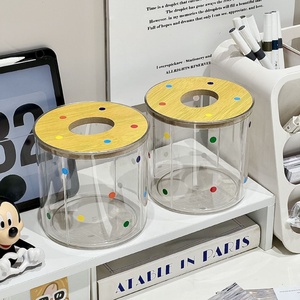 Suporte Moderno de Plástico Transparente e Impermeável para Caixa de Lenços de Papel, para Mesa de Centro da Sala de Estar, Armazenamento e Decoração Doméstica - Product Image 3