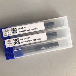 Fraise à bout carré en carbure à 4 cannelures GM-4E-1/4 pour alliages/acier trempé, personnalisable OEM avec revêtement PVD pour pièces en acier - Product Image 3