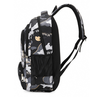 Mochila Escolar de Gran Capacidad con Diseño Geométrico, Impermeable, de Nailon y Poliéster, con Cierre y Armazón Exterior, para Estudiantes de Secundaria