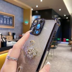 เคสโทรศัพท์แบบแวววาวเคลือบผิวหงส์พร้อมเลนส์ป้องกัน RENO14 13F 12PRO A5X ที่คลุม Realme14X A3PRO - Product Image 5