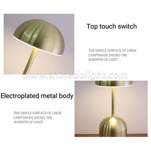 레트로 바 메탈 LED 데스크 램프, 레스토랑, 침실, 가정, 야외 장식용 터치 디밍 기능이 있는 충전식 무선 야간 조명 - Product Image 6