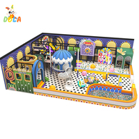 Parque Infantil Interior para Niños, Juego Interior Suave de Plástico con Luces de Colores, Tobogán, Equipo de Juegos para Niños