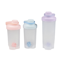 Gobelet de sport portable pour mélanger les protéines, 500 ml et 750 ml, sans BPA, qualité alimentaire, finition mate, avec boule de mélange