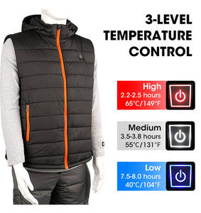Gilet chauffant intelligent automne-hiver pour hommes, veste USB chaude thermique d'extérieur, manteau chauffant pour hommes - Product Image 5