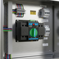 Commutateur de transfert automatique triphasé ATS à montage sur panneau 400V 50/60Hz 4P 63A à double alimentation, modèle LKQ2-63E/4P - Commutateur inverseur pour