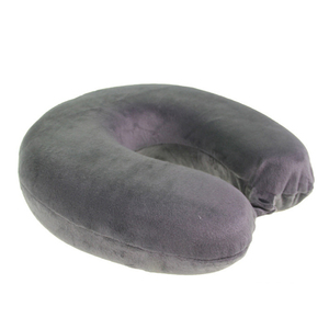 U <b>Shape</b> Memory <b>Foam</b> Travel Pillow Velvet Neck Support Portable 28x26x14cm Solid Color <b>for</b> Adults - Product Image 3