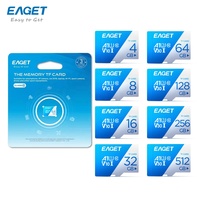 Tarjeta Mini SD EAGET de 16 GB, Clase 10, Tarjeta TF para Teléfono Móvil Android, Cámara, Estuche para Tarjeta SD, Tarjeta de Memoria para Tablet