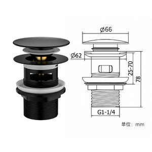 Bouchon de lavabo universel avec <span class=keywords><strong>filtre</strong></span> attrape-<span class=keywords><strong>cheveux</strong></span> escamotable pour salle de bain - Product Image 5