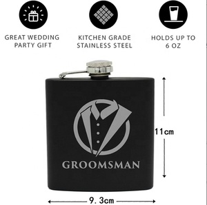 Kỷ niệm cá nhân của tôi TUXEDO Túi hip 6 oz bình đen cho phù rể người đàn ông tốt nhất chú rể 6 oz bình quà tặng cho đám cưới tiệc độc thân - Product Image 2