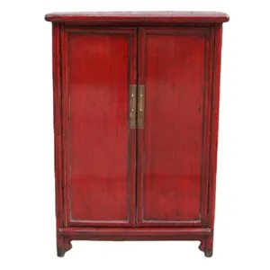 Classical chinese red two door small shoes cabinet noodle cabinet