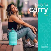 Bouteille d'eau de sport en plastique de 2,2 L grande capacité avec corde, sans BPA, personnalisable avec logo, pour la gym et l'extérieur – Vente en gros