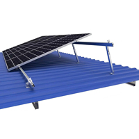 Système de montage sur toit plat réglable GTERGY en acier inoxydable 304 et aluminium 6005-T5 anodisé, kits solaires pour toit, support de montage inclinable
